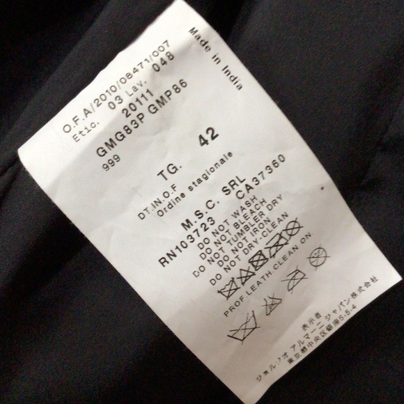 Armani black lamb leather jacket, 6 - Picture 8 of 10